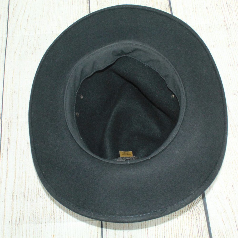Unknown Men's Black Felt Western Hat Size L - Picture 6 of 8